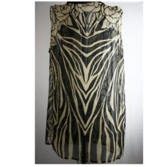 NWOT Sheer Open Front Waterfall Vest - Picture 5 of 9